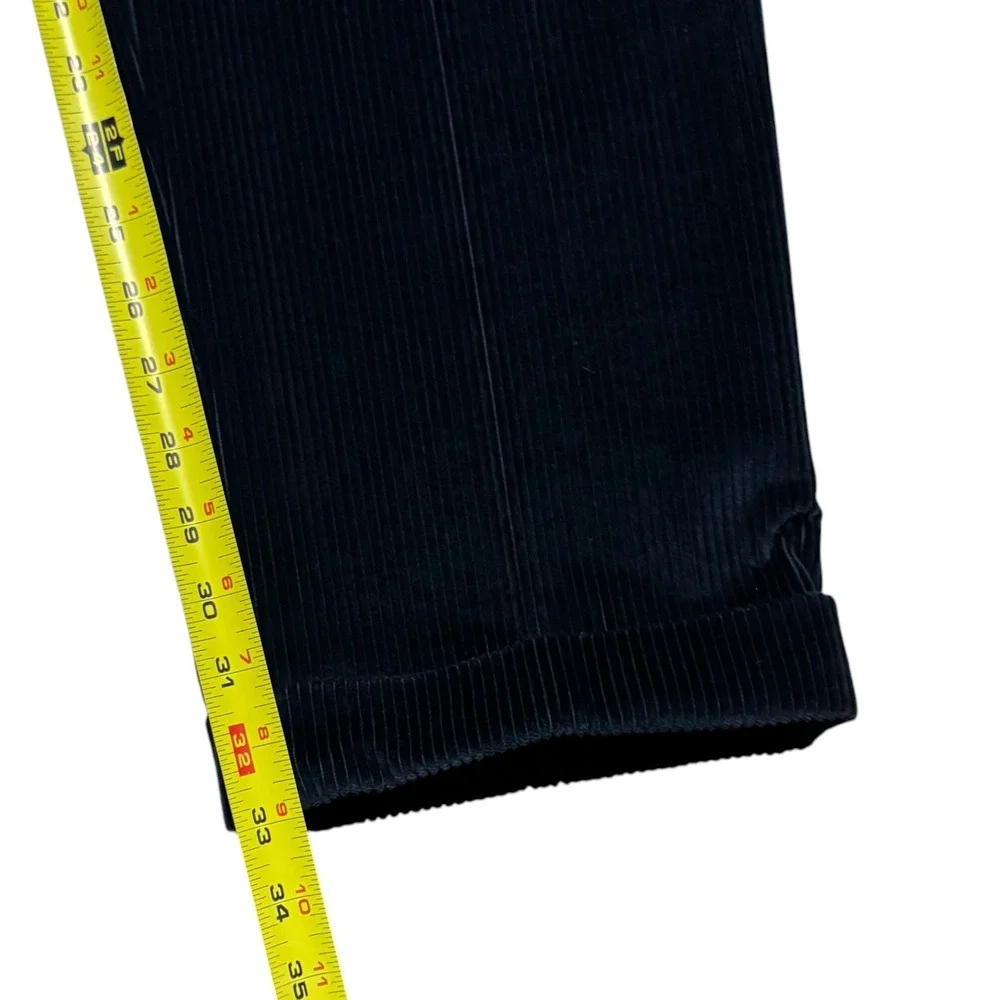 The J. Peterman Company Navy Blue Straight Leg Corduroy Pants Men's 38x33 Wear - Picture 8 of 9